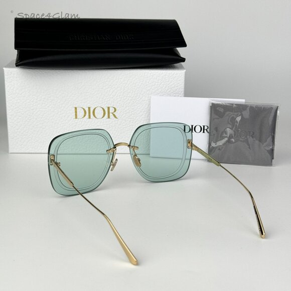 Dior Women Sunglasses Gold Green Women Square ULTRADIOR SU B0O0 BRAND NEW - Picture 8 of 11